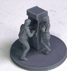 Arcade set #4:  two figures and video arcade